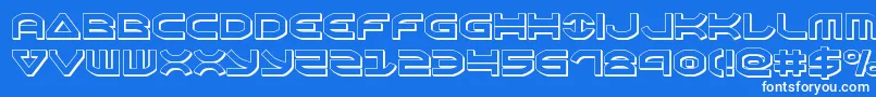 Oberon3D Font – White Fonts on Blue Background
