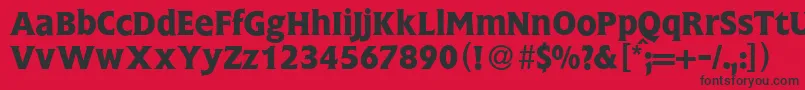 FlemingBold Font – Black Fonts on Red Background