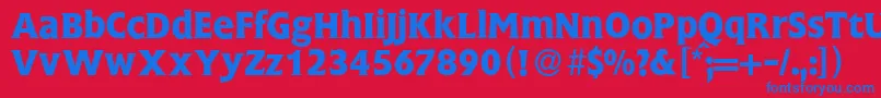 FlemingBold Font – Blue Fonts on Red Background
