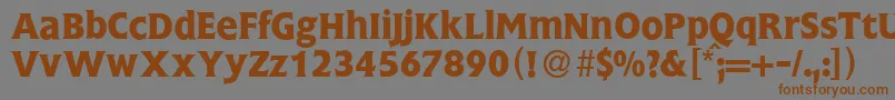 FlemingBold Font – Brown Fonts on Gray Background