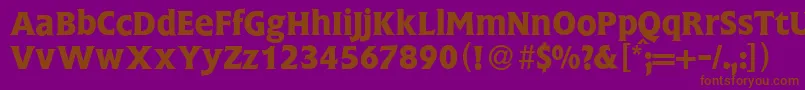 FlemingBold Font – Brown Fonts on Purple Background