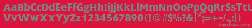 FlemingBold Font – Gray Fonts on Red Background
