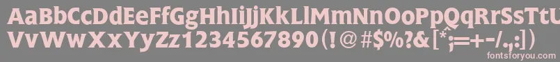 FlemingBold Font – Pink Fonts on Gray Background