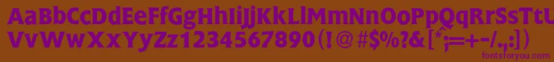 FlemingBold Font – Purple Fonts on Brown Background