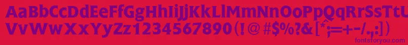 FlemingBold Font – Purple Fonts on Red Background