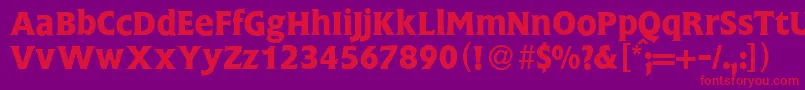 FlemingBold Font – Red Fonts on Purple Background