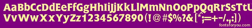 FlemingBold Font – Yellow Fonts on Purple Background