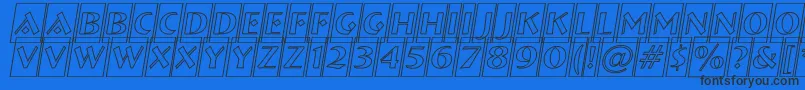 ABremencmotlobl Font – Black Fonts on Blue Background