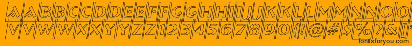 ABremencmotlobl Font – Black Fonts on Orange Background