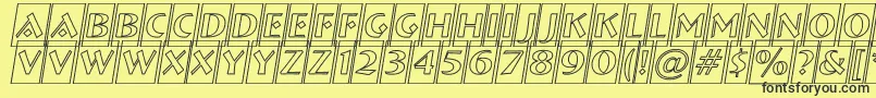 ABremencmotlobl Font – Black Fonts on Yellow Background