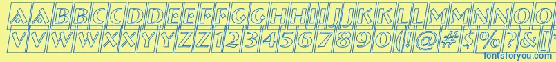 ABremencmotlobl Font – Blue Fonts on Yellow Background