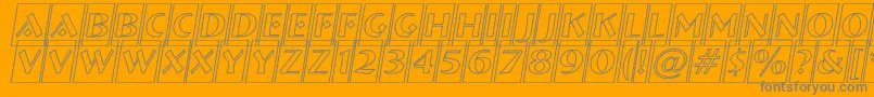 ABremencmotlobl Font – Gray Fonts on Orange Background