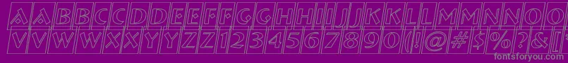 ABremencmotlobl Font – Gray Fonts on Purple Background