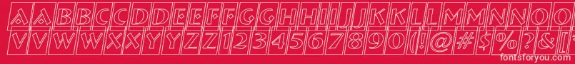 ABremencmotlobl Font – Pink Fonts on Red Background