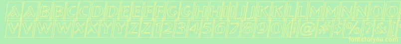 ABremencmotlobl Font – Yellow Fonts on Green Background