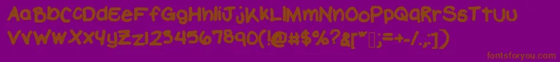 Enduratize Font – Brown Fonts on Purple Background