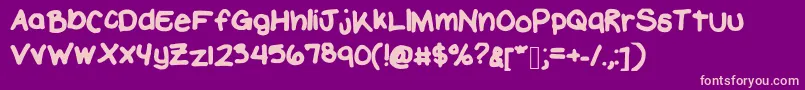Enduratize Font – Pink Fonts on Purple Background