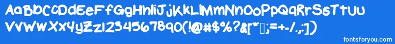 Enduratize Font – White Fonts on Blue Background