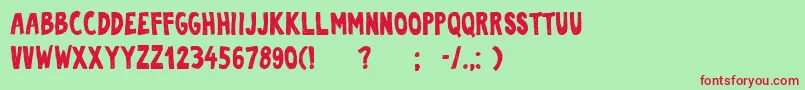 Sofija Font – Red Fonts on Green Background