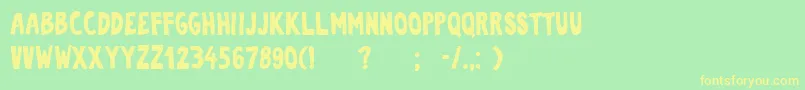 Sofija Font – Yellow Fonts on Green Background