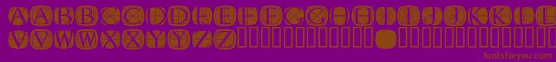 Шрифт RodgaueroneroundMedium – коричневые шрифты на фиолетовом фоне
