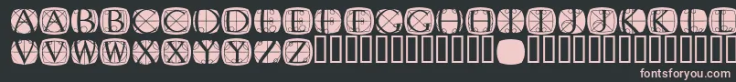 RodgaueroneroundMedium-Schriftart – Rosa Schriften auf schwarzem Hintergrund
