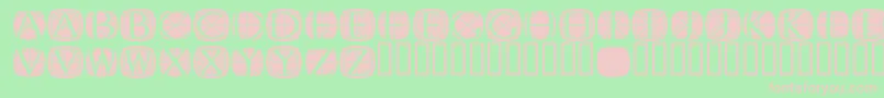 フォントRodgaueroneroundMedium – 緑の背景にピンクのフォント