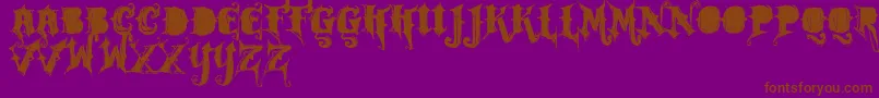 Vtksrockgarageband Font – Brown Fonts on Purple Background