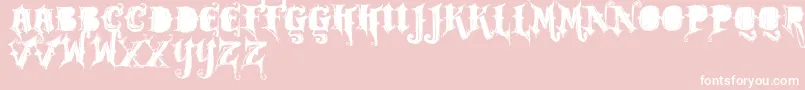 Vtksrockgarageband Font – White Fonts on Pink Background