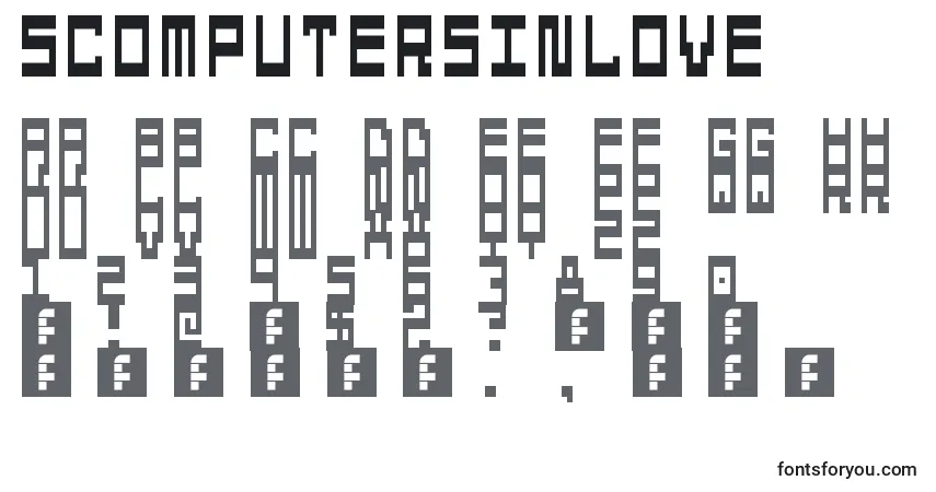 Czcionka 5computersInLove – alfabet, cyfry, specjalne znaki