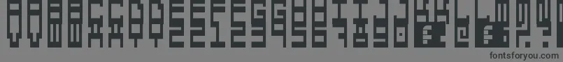 フォント5computersInLove – 黒い文字の灰色の背景
