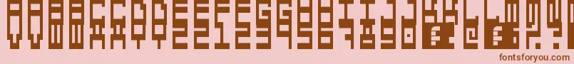 5computersInLove Font – Brown Fonts on Pink Background