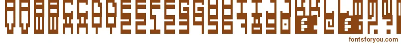 Шрифт 5computersInLove – коричневые шрифты на белом фоне