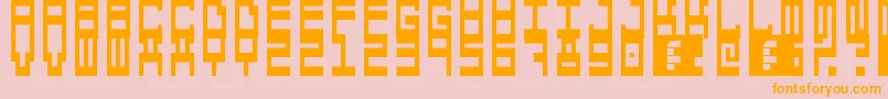 5computersInLove Font – Orange Fonts on Pink Background