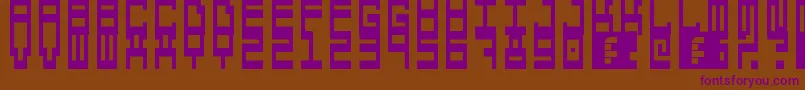 5computersInLove Font – Purple Fonts on Brown Background