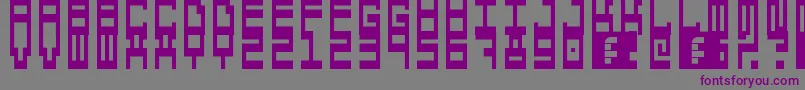 フォント5computersInLove – 紫色のフォント、灰色の背景