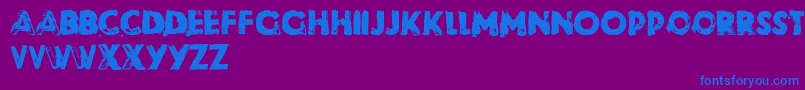 Riot Font – Blue Fonts on Purple Background