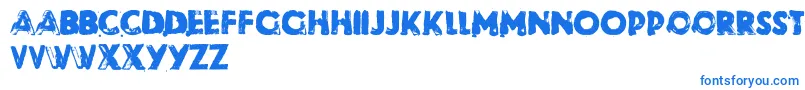 Riot Font – Blue Fonts on White Background