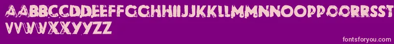Riot Font – Pink Fonts on Purple Background
