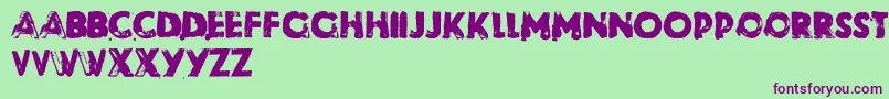 Riot Font – Purple Fonts on Green Background