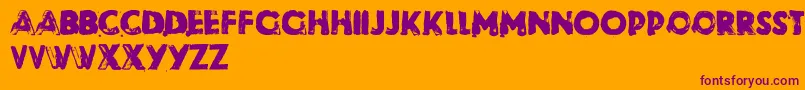 Riot Font – Purple Fonts on Orange Background