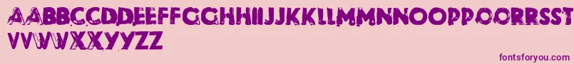 Riot Font – Purple Fonts on Pink Background