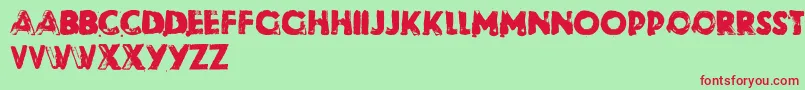 Riot Font – Red Fonts on Green Background