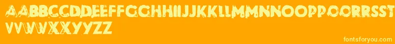 Riot Font – Yellow Fonts on Orange Background