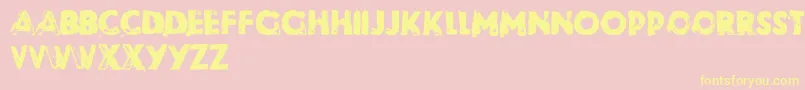 Riot Font – Yellow Fonts on Pink Background