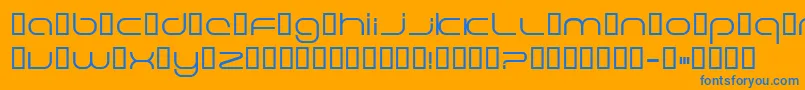 ExcellenceLightextended Font – Blue Fonts on Orange Background
