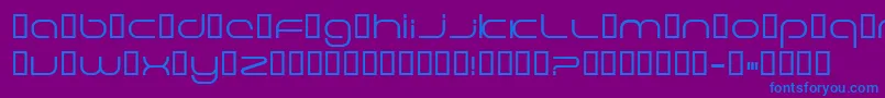 ExcellenceLightextended Font – Blue Fonts on Purple Background