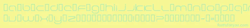 ExcellenceLightextended Font – Green Fonts on Yellow Background