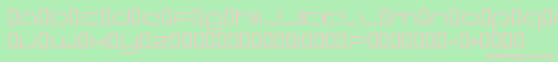 フォントExcellenceLightextended – 緑の背景にピンクのフォント