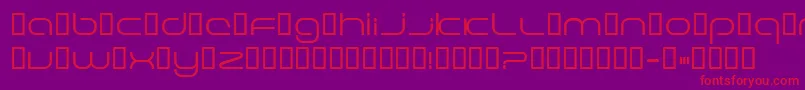 ExcellenceLightextended Font – Red Fonts on Purple Background